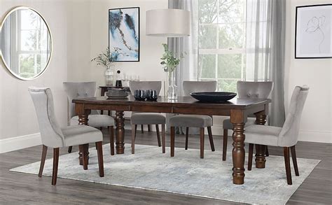 Hampshire Extending Dining Table Bewley Chairs Dark Wood Finish