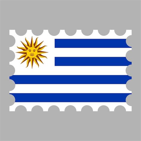 Sello Postal Con La Bandera De Uruguay Ilustraci N Vectorial Vector