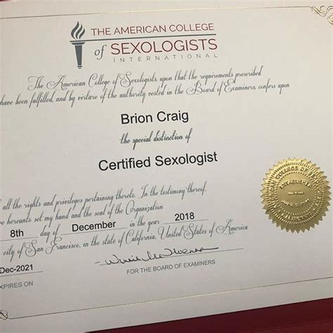 We Got Our Certified Sexologists Certificate Today Explore The Art