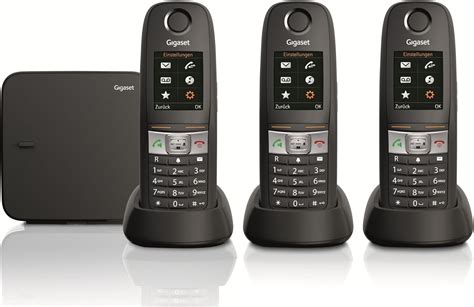 Gigaset E630 2x E630H Trio Schwarz Analog Schnurlos Festnetz Telefon