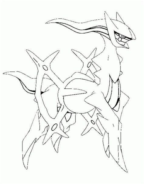 Coloriage Pokémon Arceus 1 télécharger et imprimer gratuit sur