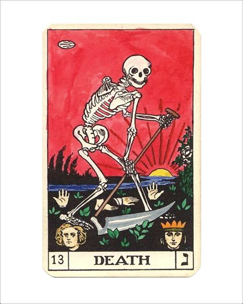 Skeleton Tarot Card Printable Cards