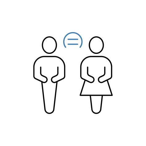 gender equality concept line icon. Simple element illustration. gender equality concept outline ...