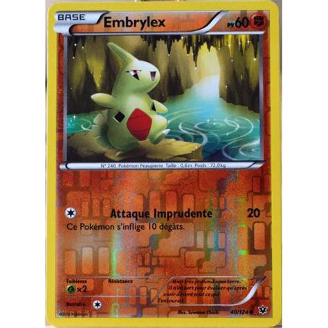 Carte Pokémon 40 124 Embrylex 60 PV REVERSE XY Impact des Destins