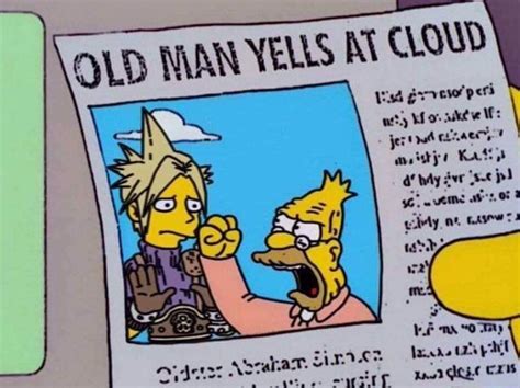 Abe Simpson Old Man Yells At Cloud Womanado