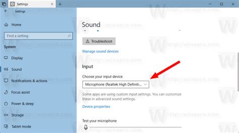 Change Default Sound Input Device In Windows