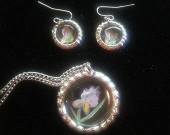 Items similar to Bottle Cap Jewelry Set on Etsy