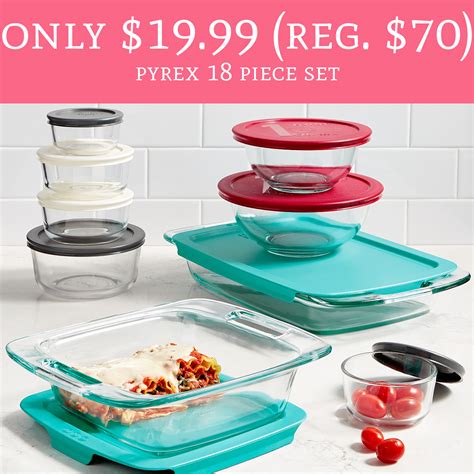 HOT Only 19 99 Regular 70 Pyrex 18 Piece Set Deal Hunting Babe