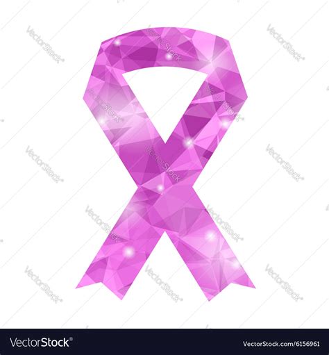 Pink ribbon Royalty Free Vector Image - VectorStock