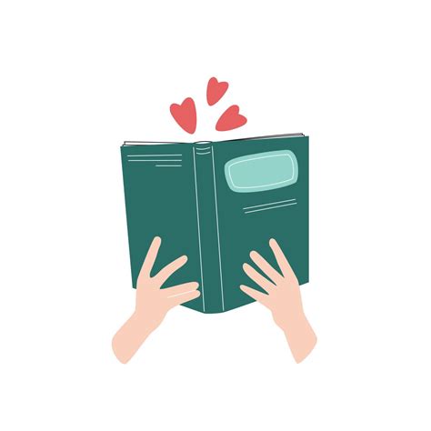 Reading Lovers Books Stickers Hands Holding Books Decorative Vector Design Elements The