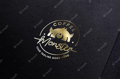 Premium PSD | Golden Logo Mockup PSD Template