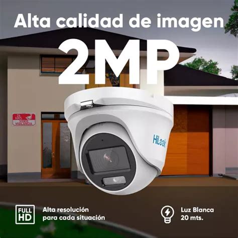 Hilook C Mara De Seguridad Met Lica Turret Turbohd Mp Con Tecnolog A