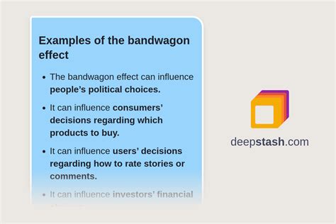 Examples of the bandwagon effect - Deepstash