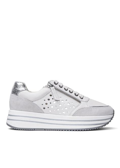 Damen Sneaker Wei Geox D Kency Wht Sneaker Peeker Gr Te