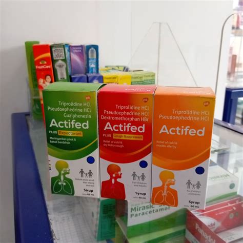 Jual ACTIFED PLUS EXPECTORANT HIJAU ACTIFED COUGH SIRUP MERAH