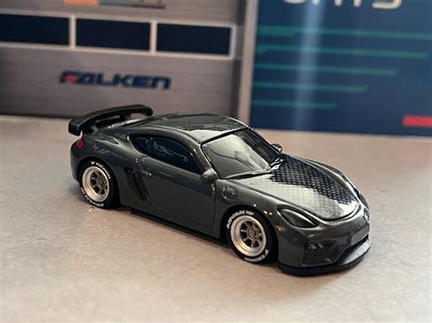 Hot Wheels Premium Porsche Cayman Gt With Real Rider Swap Lowered Etsy