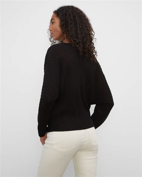 Ribbed Dolman Sleeve Sweater