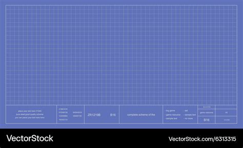 Blank blueprint project engineer scheme Royalty Free Vector