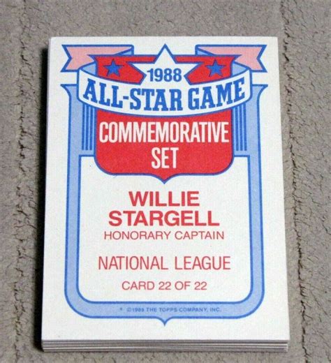 1989 Topps Glossy All Stars 1988 All Star Game Commemorative Pick Your