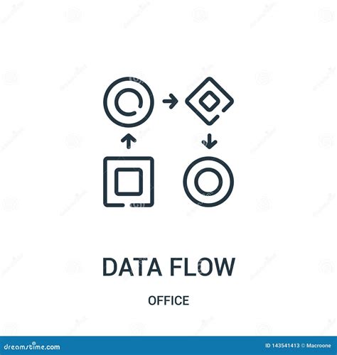 Data Flow Icon Vector From Office Collection Thin Line Data Flow