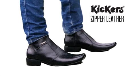 Jual SEPATU KANTOR KERJA PANTOFEL KICKERS KULIT ASLI TINGGI BOOT TALI