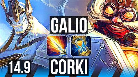 GALIO Vs CORKI MID Rank 3 Galio 5k Comeback 68 Winrate 6 4 14