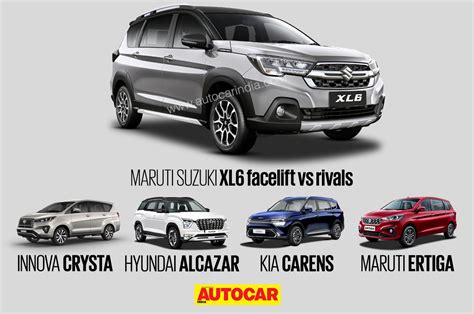 Maruti Xl6 Facelift Vs Ertiga Vs Carens Vs Alcazar Vs Innova Crysta