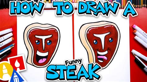 How To Draw A Funny Steak - Art For Kids Hub