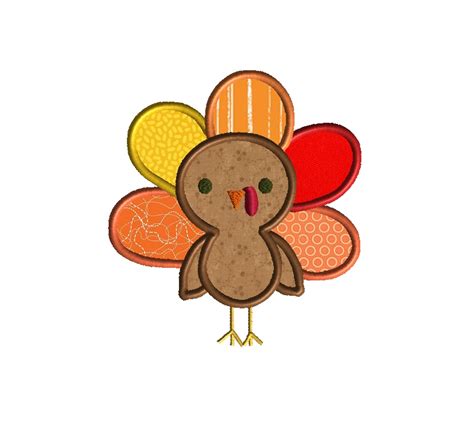 Cute Turkey Applique