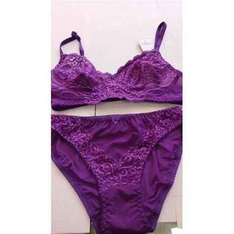 Lady Fit Lycra Cotton Purple Bra Panty Set At ₹ 350 Set In Vasai Virar Id 19034511991