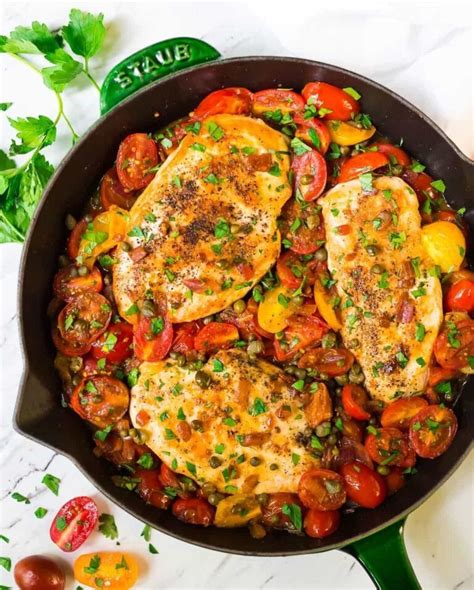 Skillet Tomato Chicken One Pan Recipe Wellplated