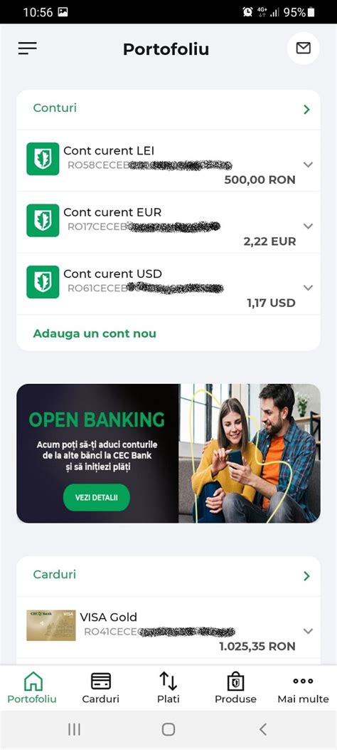 CEC app Cum vezi conturile și cardurile în aplicația de mobile banking