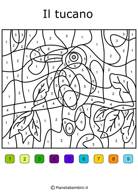 Conta E Colora Disegni Da Colorare In Base Ai Numeri