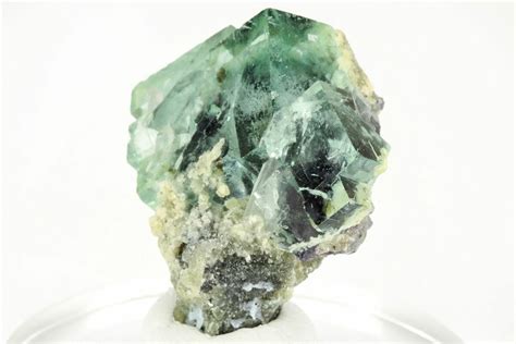 Green Cubic Fluorite Crystal Cluster With Quartz Yaogangxian