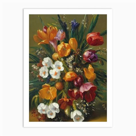 Crocus Painting 5 Flower Art Print by The Artsy Florist - Fy