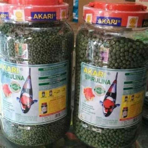 Jual Akari Spirulina Toples Besar Kg Pakan Makanan Pelet Ikan Koi