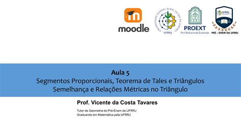 Aula 05 Segmentos Proporcionais Teorema De Tales E Triângulos