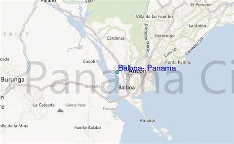 Balboa Panama Canal Zone Map