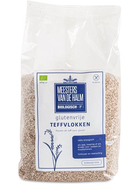 Teffvlokken Glutenvrij 6x400g De Halm