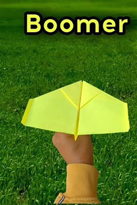 How To Make A Paper Boomerang Airplane Origami Paper Plane In