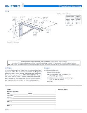 Fillable Online 6 1 Unistrut Framing Channel Fittings Fax Email Print