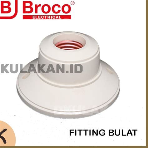 Jual BROCO FITTING PLAFON LAMPU BULAT TIPE 1212 WARNA CREAM Shopee