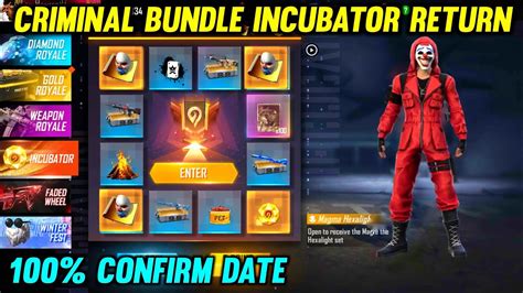 Red Criminal Bundle Back Ll Criminal Incubator Return Free Fire Ll