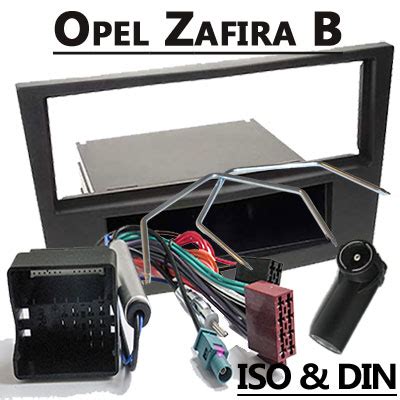 Opel Zafira Autoradio Einbauset 1 DIN Schwarz Autoradio Adapter