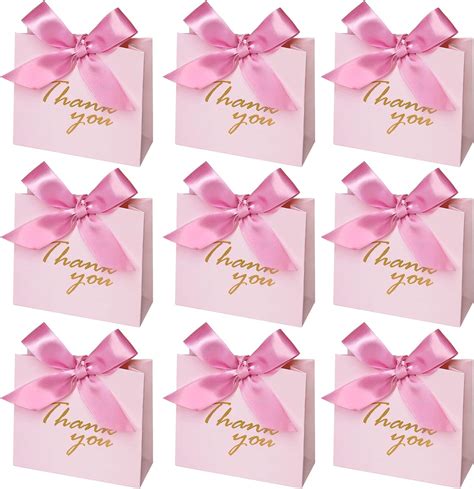 Amazon YHJZ Pink Gift Bags 24 Pack Small Thank You Gift Bags With