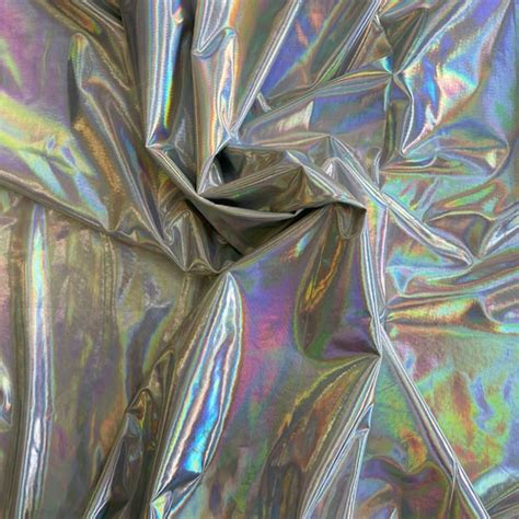 4 Way Stretch Holographic Mystique Spandex Fabric Black Etsy