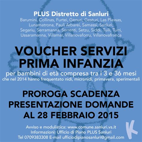 Koinos Coop Sociale Sardegna Voucher Prima Infanzia Plus Sanluri