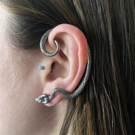 Single Snake Ear Cuff Serpent Ear Cuff Snake Cuff Earring Etsy UK