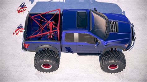 Modelo D Ford F Raptor Monster Truck Turbosquid