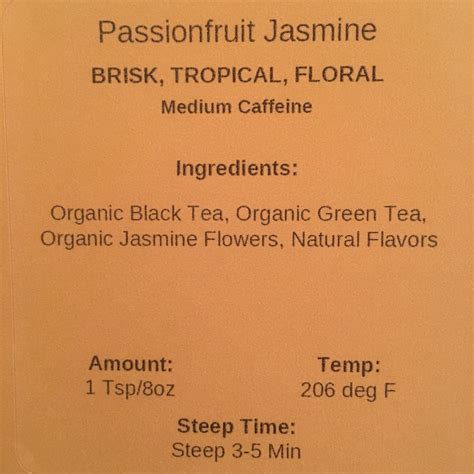 Passionfruit Jasmine Tea Flavors On Main